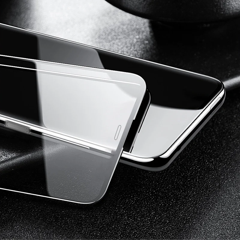 Za iPhone 11 steklo kaljeno za iPhone11 pro max screen protector polno kritje spredaj film, 2 kosa črnega zaščitnega HD stekla