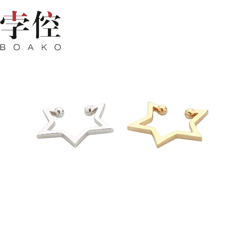 BOAKO Posnetek Uhan Star Diamond 925 Sterling Srebrni Uhani Za Ženske Pendientes Nakit Brincos Gold Uhani korejski