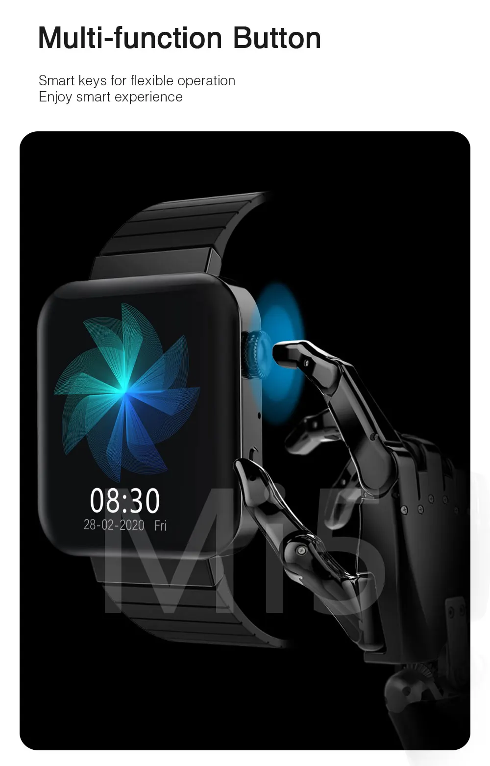 Willgallop Mi5 Pametno Gledati Bluetooth Klic IOS Android ura Glasbe za Nadzor Štoparica Fitnes Tracker Zdravje Zapestnica Ura