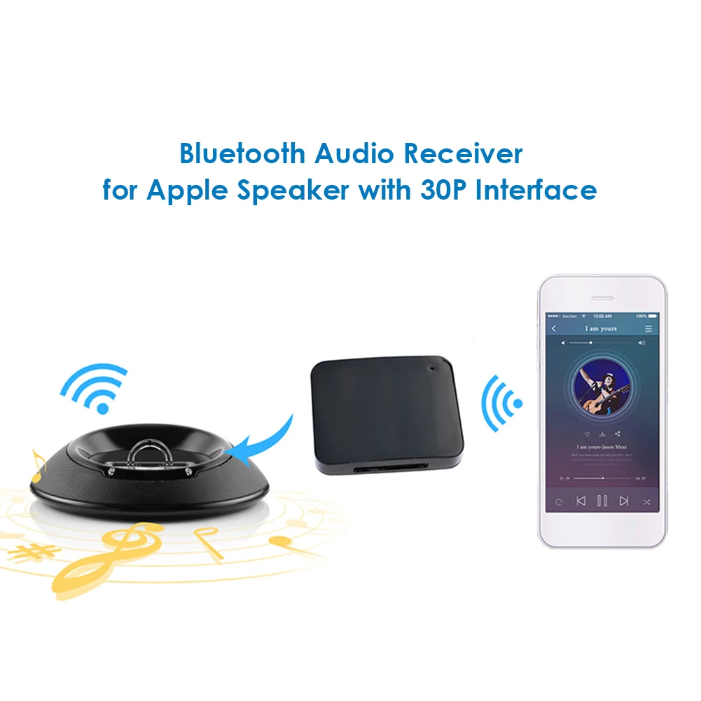 BT4877 30-Pin za Bluetooth 5.0 Glasbe Brezžični Sprejemnik Ključ Audio Adapter za Prenosnik TV Zvočnik Prenosni Bluetooth Audio Sprejemnik
