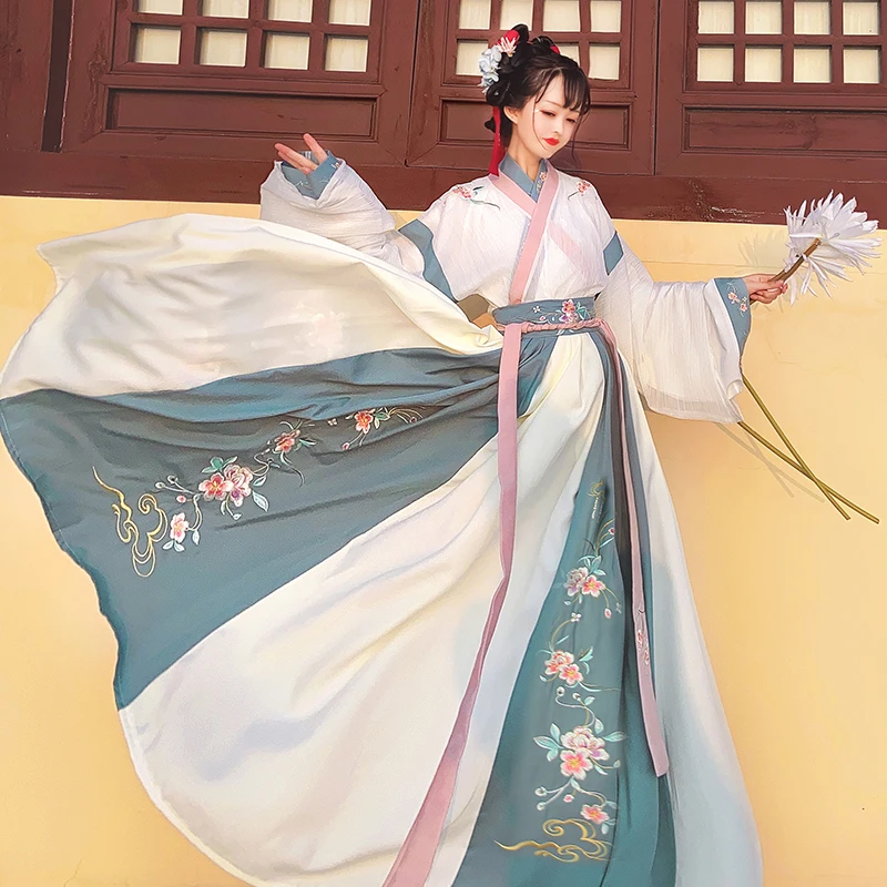 Kitajski Tradicionalni Hanfu Kostume Žensk, Starih Han Dinastije Obleko Orientalski Princesa Obleko Lady Elegantno Tang Dinastije Ples Obrabe