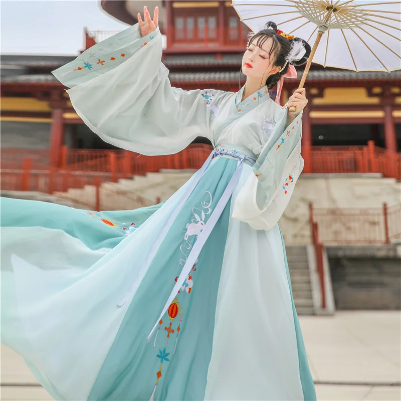 Kitajski Tradicionalni Hanfu Kostume Žensk, Starih Han Dinastije Obleko Orientalski Princesa Obleko Lady Elegantno Tang Dinastije Ples Obrabe