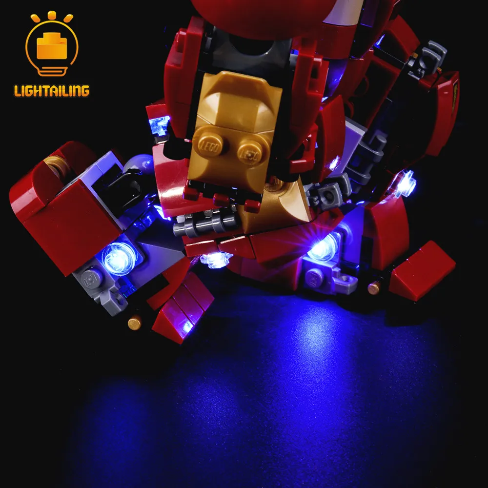 LIGHTAILING Led Light Up Kit Za Hulkbuster Smash-Up Gradnik Svetloba Nastavite Združljiv Z 76104