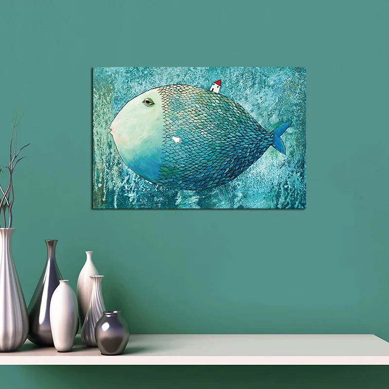 Ocean Fish Platno, Slikarstvo, Umetnost, Seascape Tiskanja in Plakat Slikarstvo Stenske Slike Cuadros Za Dnevna Soba Dekoracijo Doma Brez Okvirja