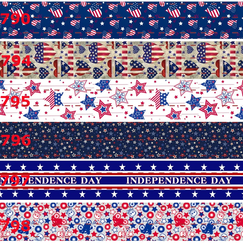 NOV prodajni 50 metrov živahno ZDA je Dan Neodvisnosti, trak tiskani grosgrain traku 4. julija