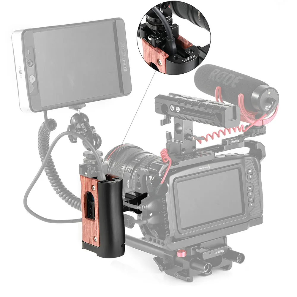 SmallRig DSLR Fotoaparat NATO Ročaj Fotoaparata Kletko Ročaj Stranski Ročaj za BMPCC 4K / BMPCC 6K Fotoaparat in za Samsung T5 SSD 2270