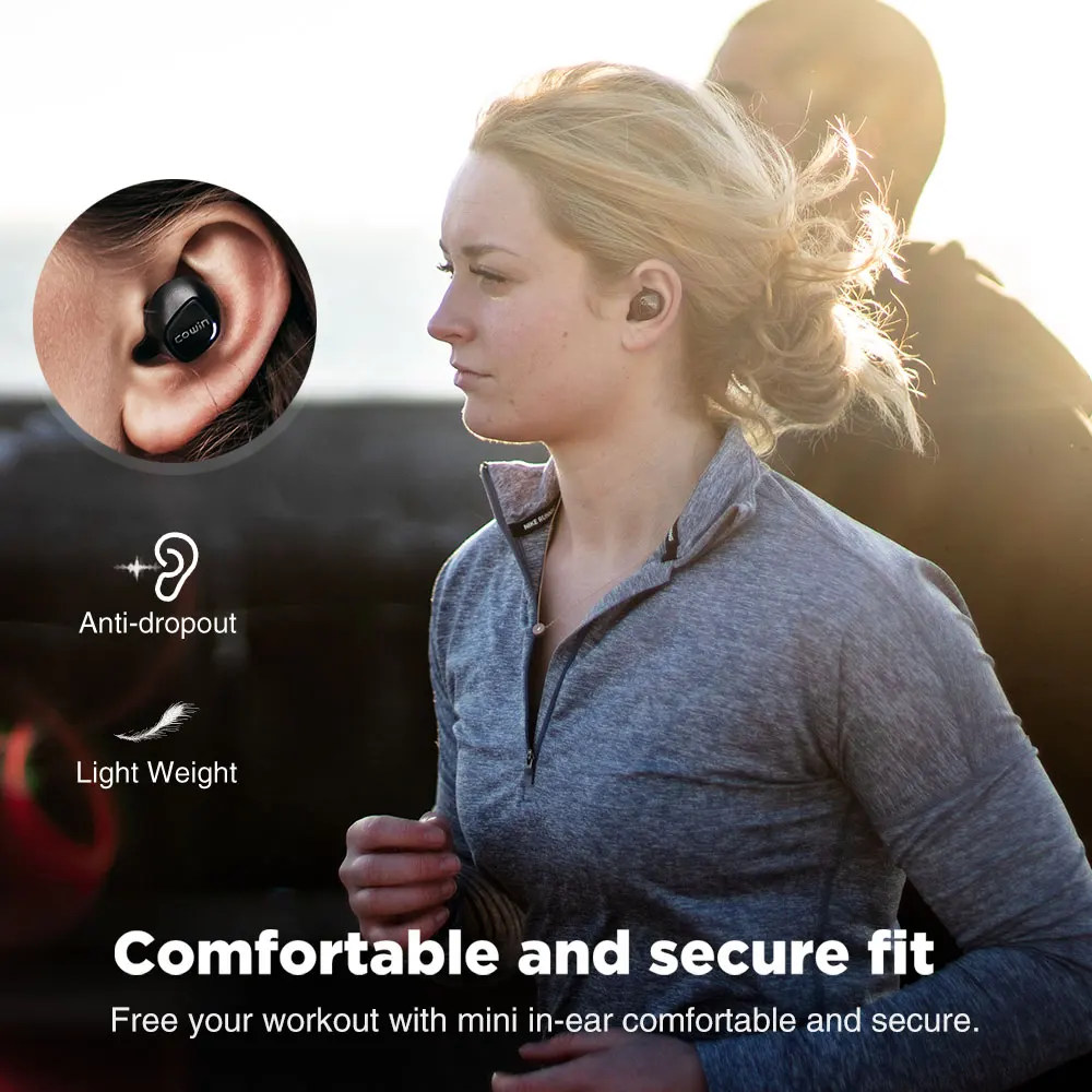Cowin NL-02 Bluetooth 5.0 Slušalke TWS Res Brezžične Slušalke Blutooth HD Stereo Slušalke Športne Čepkov Gaming Slušalke, Telefon