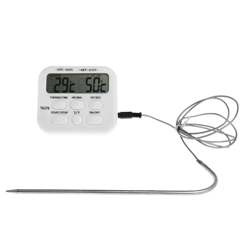 Digitalni BBQ Termometer Kuhanje Mesa, Hrano, Pečeno na Žaru Kuhinja Termometer s časovna Funkcija