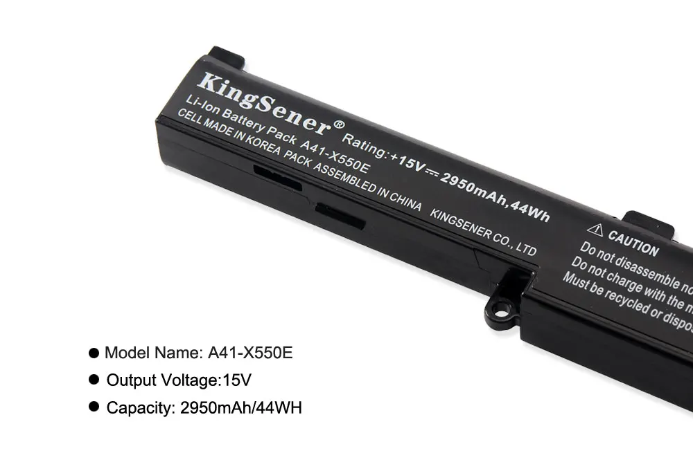 KingSener A41-X550E Laptop Baterija za ASUS K550D K550DP D451V X550DP X550D F550D R752LJ R752LD R752LB R752M R752L R751J P750L