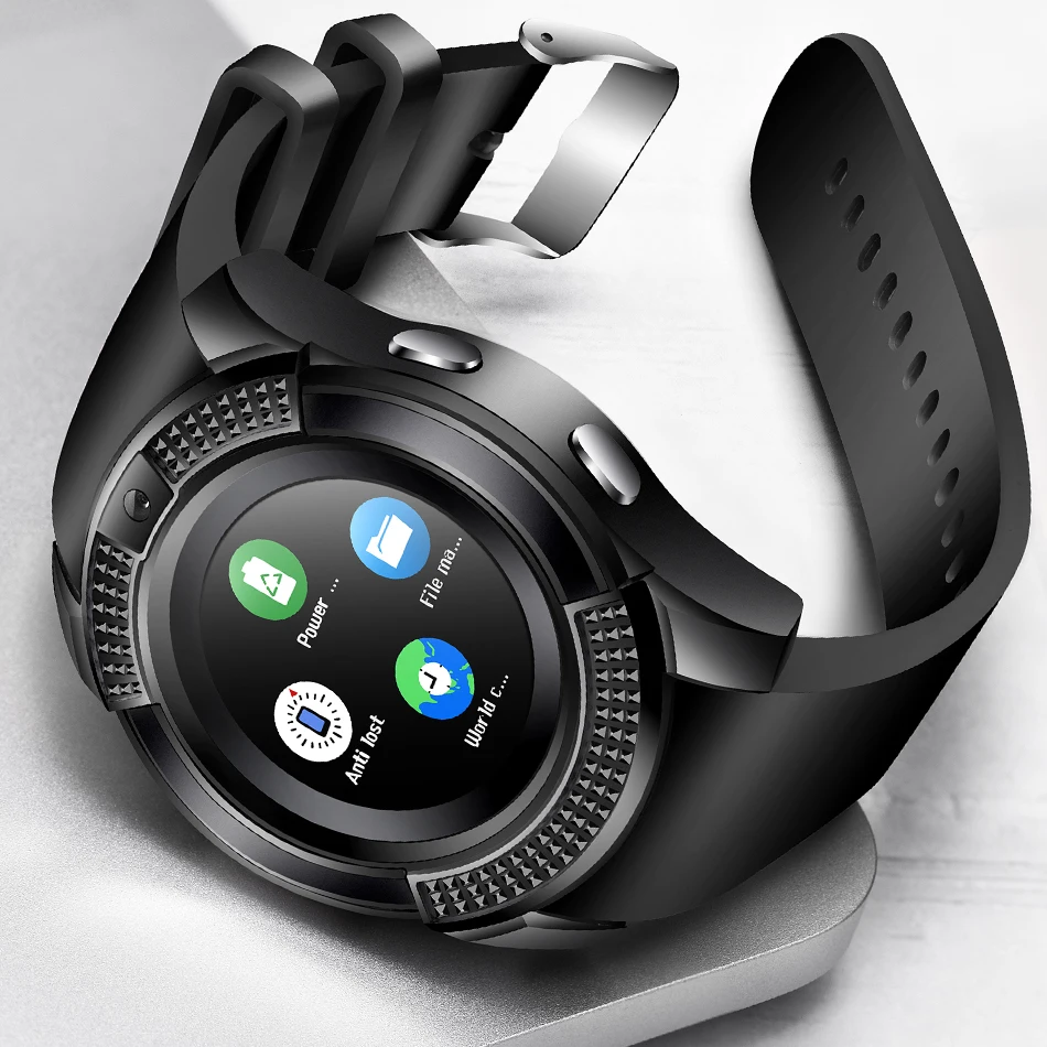 V8 Pametno Gledati Moške s Kamero/Reže za Kartico sim, Sprejmete Klic Klic Klic Funkcije Smartwatch Android Polni, Zaslon na Dotik, Bluetooth Watch