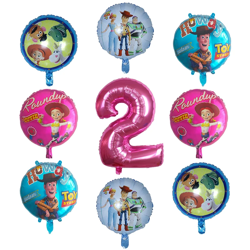 9pcs/set velikan igrača balon 18 inch risanka folija baloni woody Buzz Lightyear rojstni okraski otroci stranka potrebščine, igrače