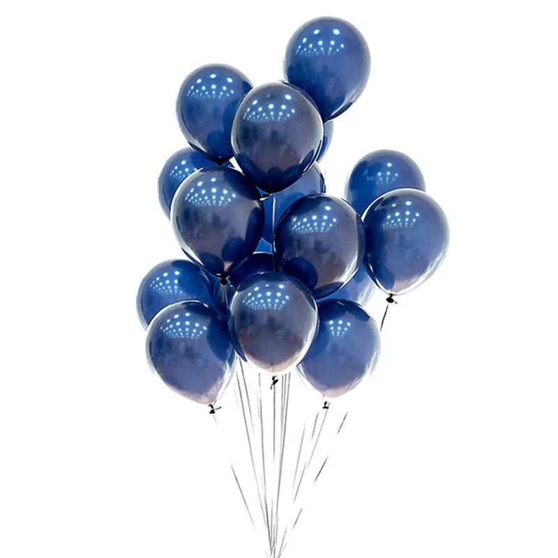 100 kozarcev 12 10palčni Žareče Modre Balone, Temno Modre Balone, Rojstni dan svate, Dekoracijo baby tuš Sijoča Modro Globos