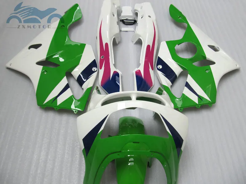 Celoten sklop fairings komplet za KAWASAKI Ninja 1994 1995 1997 ZX6R športni oklep kompleti ZX 6R 636 94-97 zeleno belo telo motorna kolesa