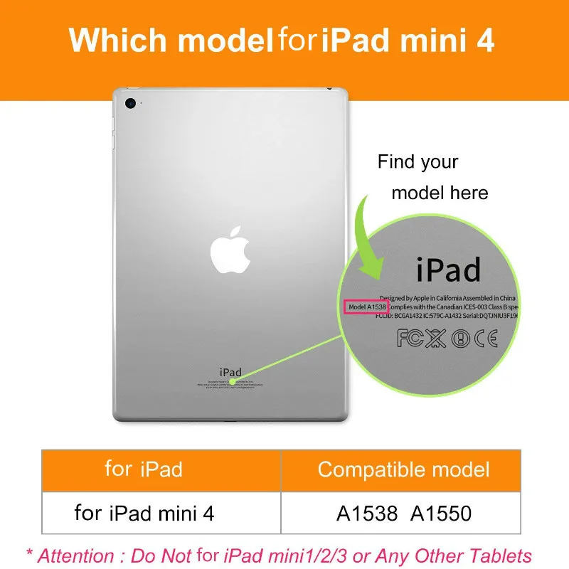 Smart Stojalo Držalo Folio Ohišje Za iPad Mini 4 Model A1550 A1538 Magnet Kritje Flip Litchi PU Usnje Cover Za iPad MINI 4 Case