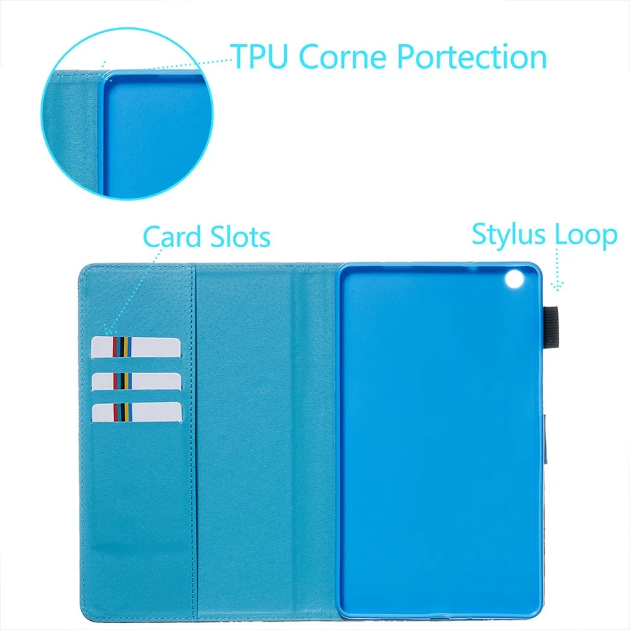 Nova Moda PU Usnjena torbica Za Huawei MediaPad M3 Lite 8.0 CPN-W09 CPN-AL00 8.0 palčni Pokrov Z Reže za Kartice Tablični Primeru+film+pen