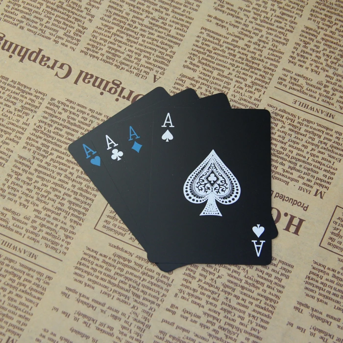 Nepremočljiva PVC Plastike Igralne Karte, Poker Klasičnih čarovniških Trikov Orodje Pure Black Magic Box-pakirani Doma Stranka Dejavnosti D40
