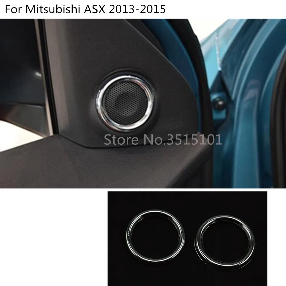 Za Mitsubishi ASX 2013 Vrata Avtomobila Styling ABS Chrome Avdio Govorijo Zvok Pokrov Tesnilo Krog Lučka Trim 6pcs