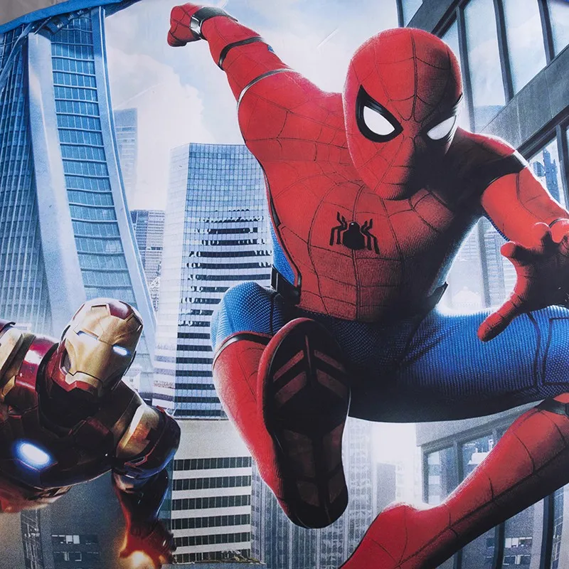 Risanka Posteljnina Spiderman Nastavite Fant&Dekle Avengers Rjuhe Kritje Nastavite Princesa Posteljno Perilo, Iron Man, Bedclothes Študentskih Spalnico Postelja