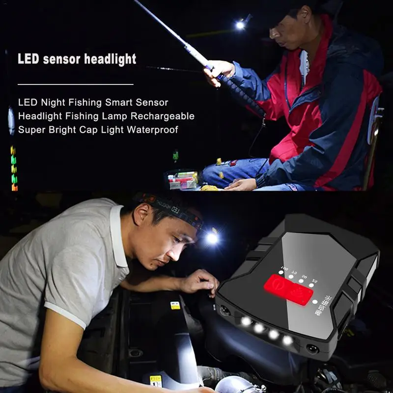 LED Nočni Ribolov Smart Sensor Smerniki Ribolov Lučka za Polnjenje Super Svetla Skp Lahka Nepremočljiva Z Indukcijo