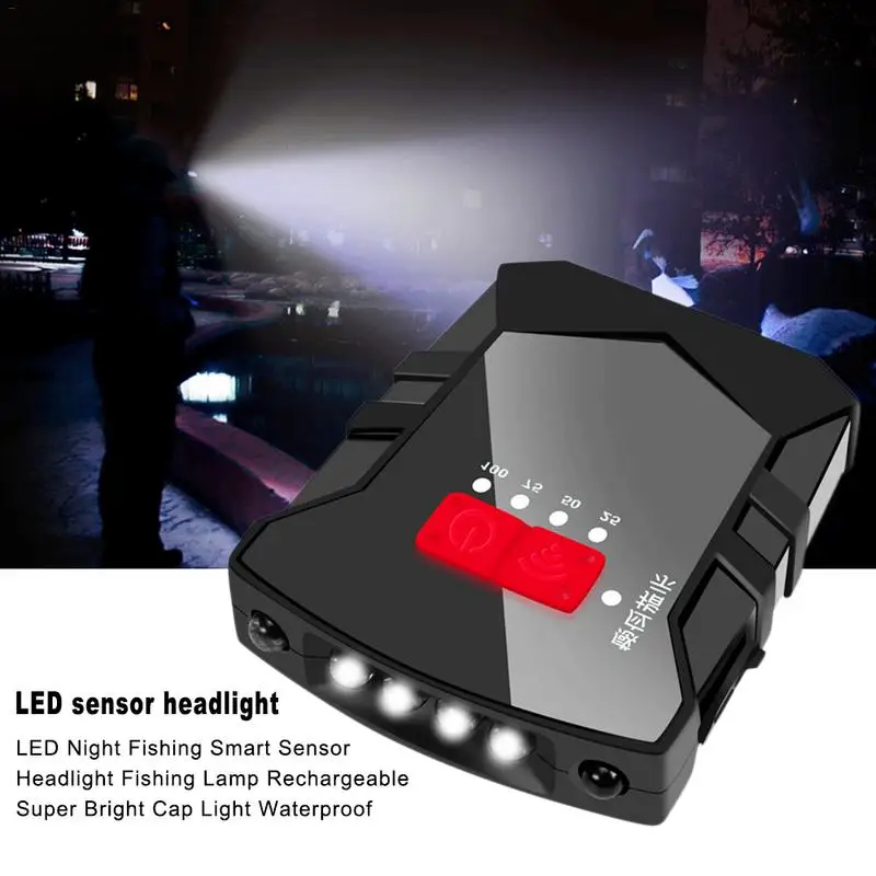 LED Nočni Ribolov Smart Sensor Smerniki Ribolov Lučka za Polnjenje Super Svetla Skp Lahka Nepremočljiva Z Indukcijo