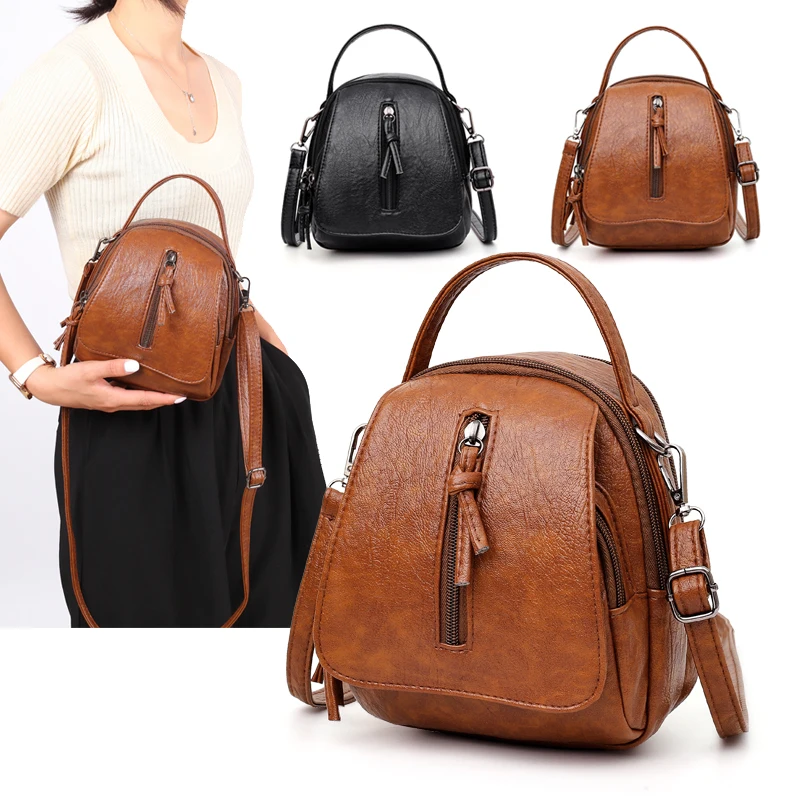 Luksuzni oblikovalec dame rami messenger bag mini vrečko mehko PU usnja ženski vrečko 2020 poletje novo dvojno zadrgo torbici