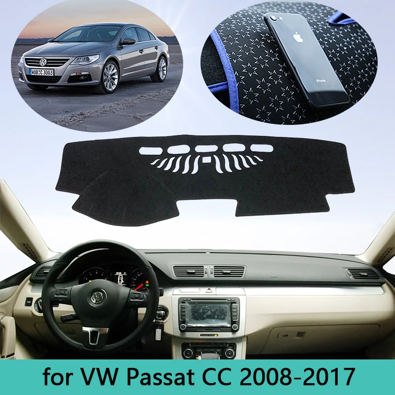 Dash Mat nadzorna plošča Pokrov Dashmat Primerna Za VW Volkswagen Passat CC 2008~2017 avto Styling Anti-sun Protect Preprogo Avto Pad 2009 2010