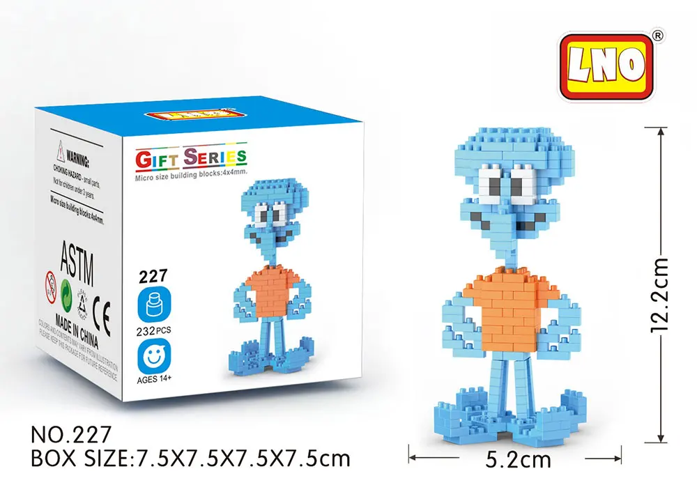 Mini Bloki Smešno Živali, Risanke 3D Model Zgradbe Opeke Mikro Anime Številke Izobraževalne Igrače Za Otroke Z Box