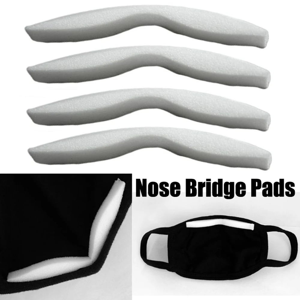 100pc Mikrovlaken Nos Most Blazine Bela Črna Pena Goba Blazine za Zaščito Trakovi Anti-Fog samolepilne Usta Masko Dodatki