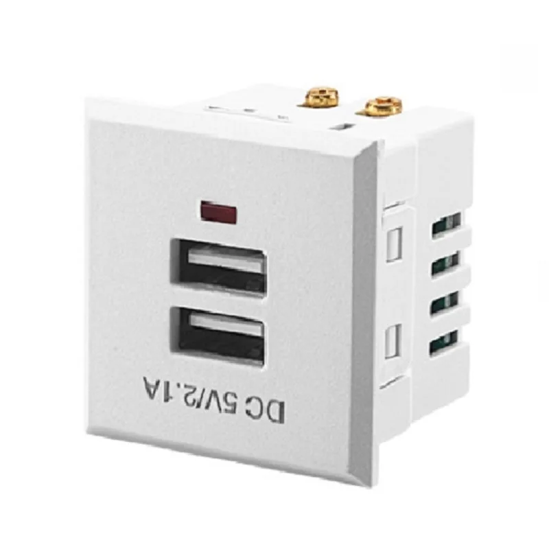 Univerzalni Dvojni Polnilnik USB Adapter Vtičnice Vgrajene Plošče Posoda AC Električno Vtičnico