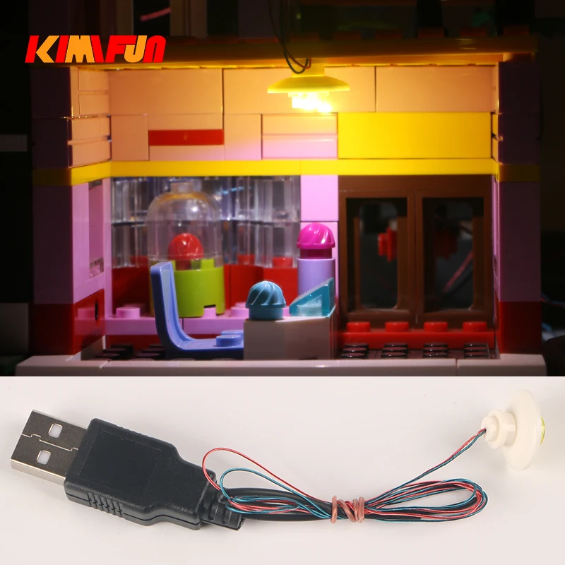 1pcs USB-Creator Hiša DIY Igrače v Zaprtih prostorih Led Hiši Lestenec Luči Gradnik Mesto Ulici LED Luči