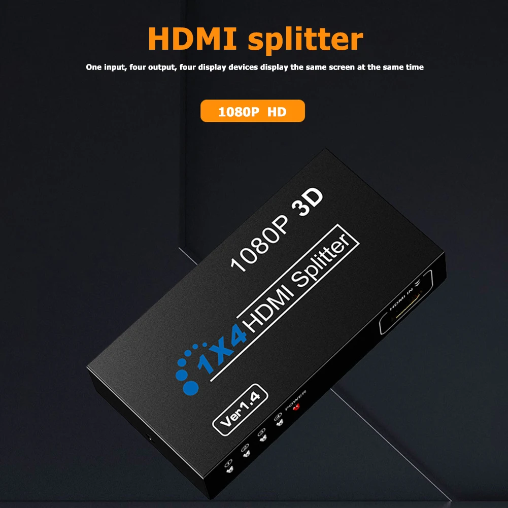 HW-HD104E HDMI Splitter 1x4 Full HD 1080p Video, HDMI Preklopnik preklopnik za PS3 PS4 HDTV DVD EU Plug