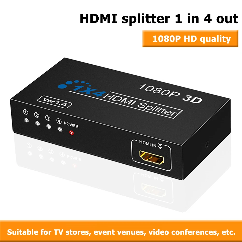HW-HD104E HDMI Splitter 1x4 Full HD 1080p Video, HDMI Preklopnik preklopnik za PS3 PS4 HDTV DVD EU Plug