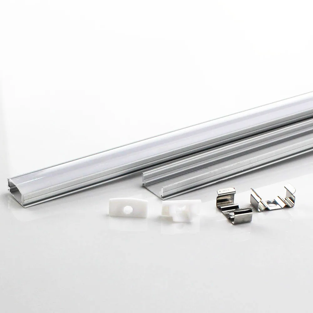 DHL 1 m, LED trakovi iz aluminija profil za 5050 5630 LED trdi bar svetlobe led bar aluminija kanal ohišje s pokrovom koncu pokrov