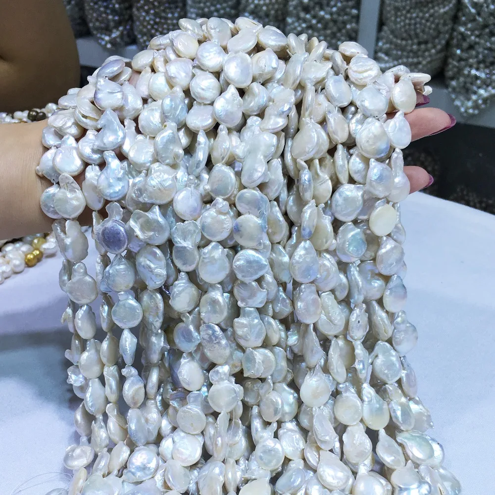 Naravnih sladkovodnih biserov visoke kakovosti 36 cm perforirano svoboden kroglice DIY ženske ogrlica, zapestnica proizvodnje 12-16mm