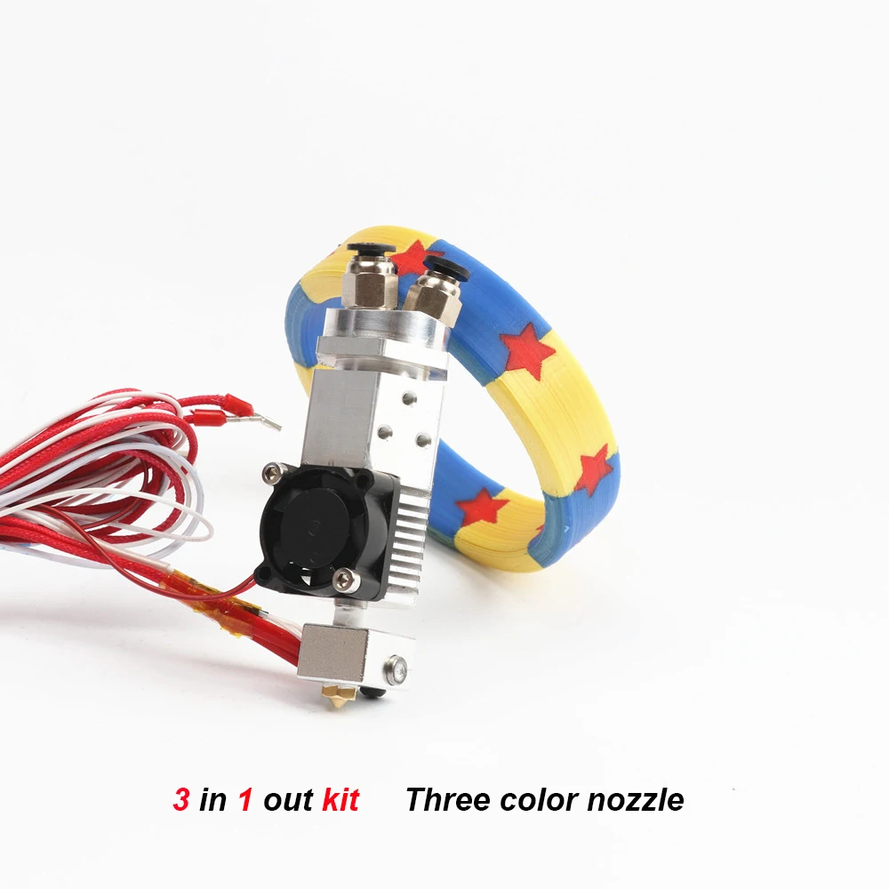 HE3D 3d Tiskalnik Deli 3 v 1, iz Multi-barvni Vroče Iztiskanje Koncu Kit Preklapljanje hotend Komplet za 0,4 mm 1.75 mm
