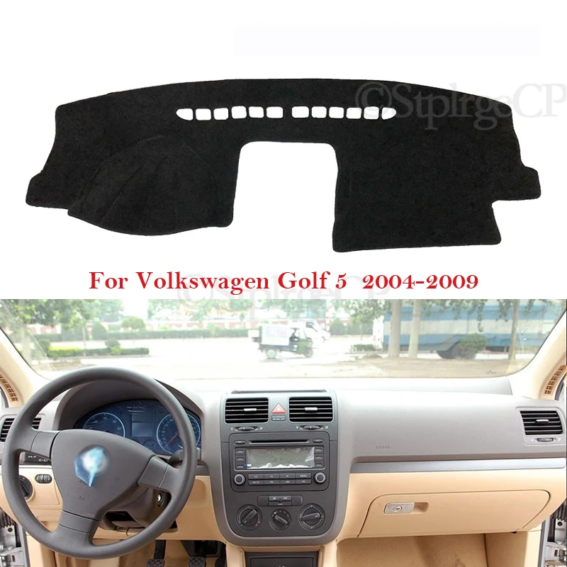 Nadzorna plošča Pokrov Zaščitni Ploščici za Volkswagen VW Golf 5 2004~2009 Avto, dodatna Oprema na Armaturno Ploščo Dežnik Preprogo Anti-UV 2008 2007