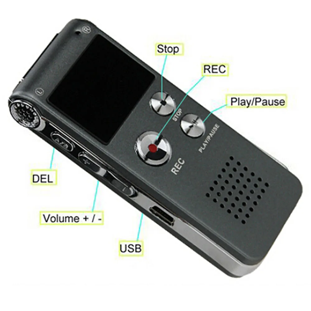 Strokovno 8GB Pero RecordingTelephone Avdio Snemalnik MP3 Predvajalnik Dictaphone Snemalnik