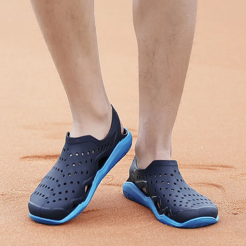 Novi Ljudje Zdrsne Na Plaži Sandali 2020 Poletje, Mens Jelly Čevlji Na Prostem Priložnostne Udobno Luknjo Čevelj Visoke Kakovosti Zapatos Par Hombre