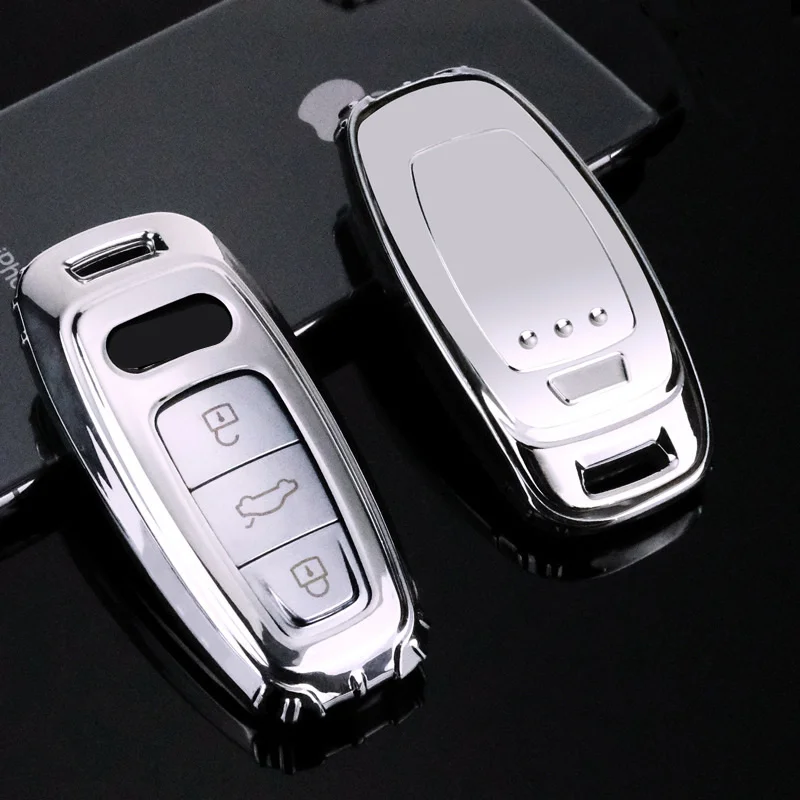 Avto Ključ Zajema Celotno Primeru Za Audi A6 A7 A8 C8 Q8 2019 2018 Novo Mehko TPU Auto Smart Remote Key Zaščito Lupine Dodatki