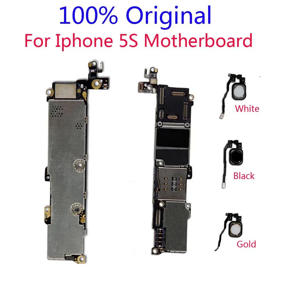 Preizkušen Original, ki Delajo Za Iphone 5S Matično ploščo Z Dotik ID Odklenjena mainboard Namestite IOS Sistem logike S Polno Žetonov