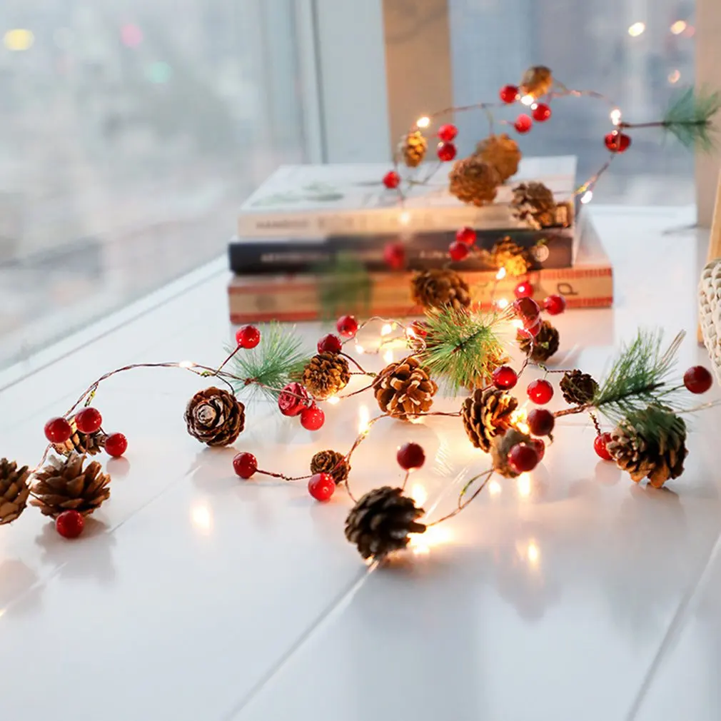 LED Božič Luči Lučka Pinecones Pravljica Božično Drevo Luči Niz svetlobe, Božični Okraski Za Dom na Prostem Stranka