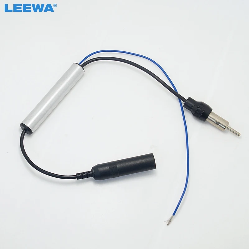 LEEWA Avto Radio Antena Adapter Z Booster za VW AUDI, BMW Ženski Konektor Žice Pas Namestitev #CA4792