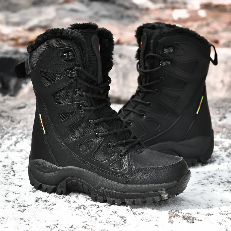 Zimske Moške Čevlji Posebne Sile za Moške Vojaške Škornji na Prostem Nepremočljiva Moške Taktično Čevlji Plišastih Toplo Ženske Snow Škornji