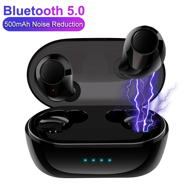 TG902 TWS Brezžična tehnologija Bluetooth 5.0 Čepkov Mobilni Telefon Gumb nadzor V uho Stereo Slušalke Športne šumov Slušalke