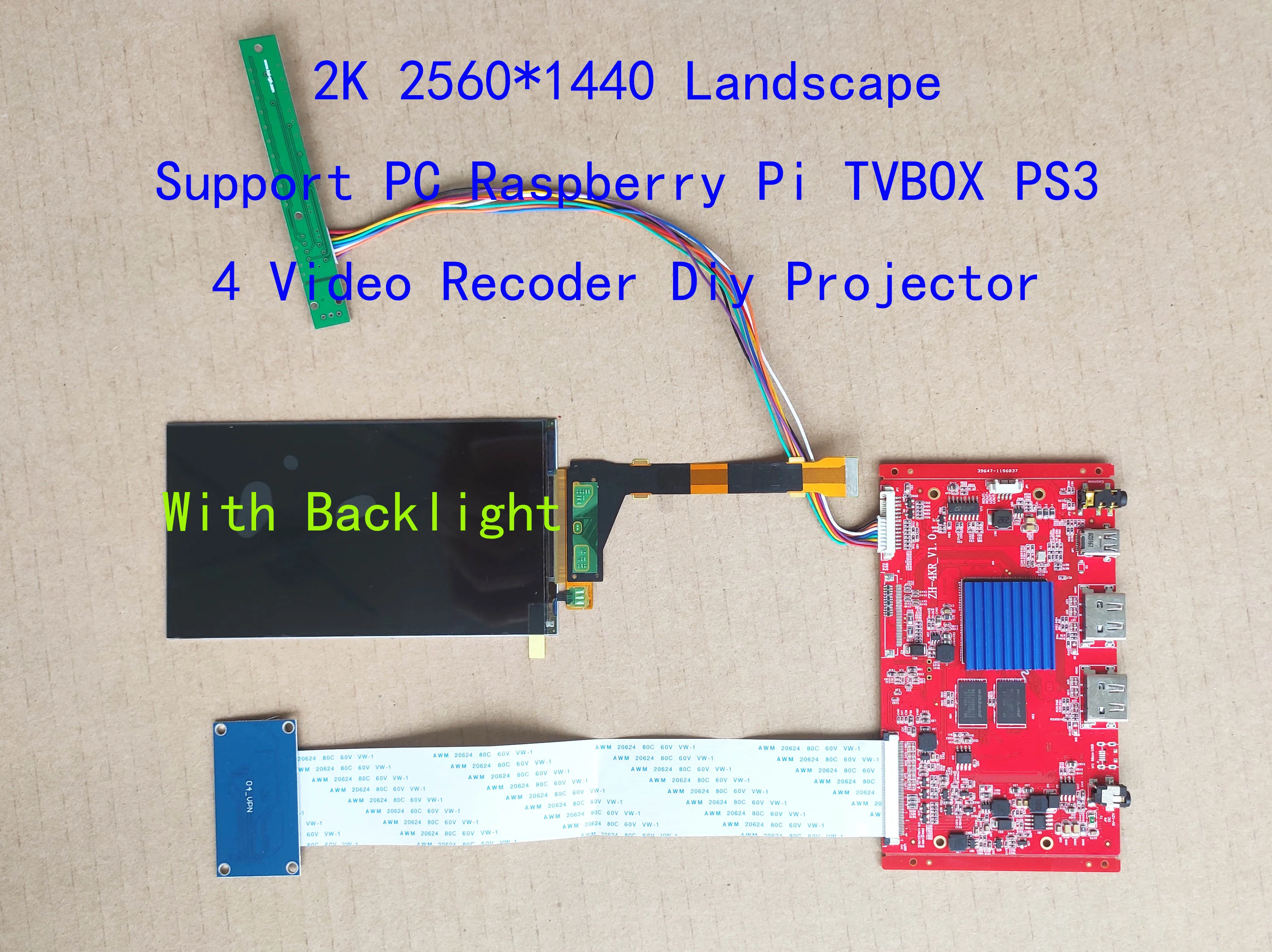 5.5 Palčni 2K 2560*1440 Krajine HDMI Display Komplet Za DIY Projektor Odstranite iz Ozadja Podporo Raspberry Pi Tvbox Garming naprave