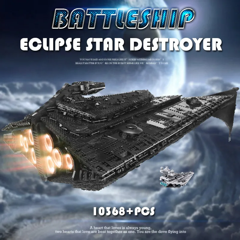 PLESNI KRALJ gradniki Star Načrt Eclipse-Razred Dreadnought model določa Zbrati Opeke Kompleti Otroci DIY Igrače, Darila za Rojstni dan