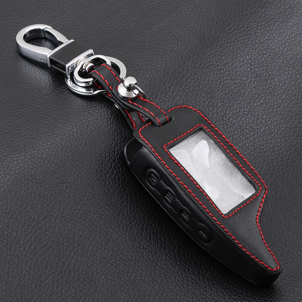 Ključ Primeru za Scher Khan Magicar 5/6 Usnjena torbica Za Scher-khan Magicar M5 M6 LCD Alarm Daljinski Keychain Kritje Zaščitnik