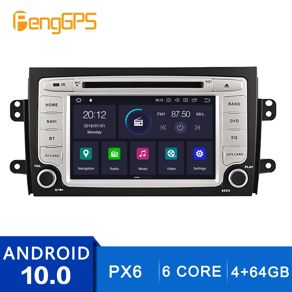 Android 10.0 zaslon na Dotik Za Suzuki Swift 2004-2010 CD, DVD Predvajalnik, GPS Navigacija Multimedia glavne enote FM Radio Carplay DSP 6 Jedro