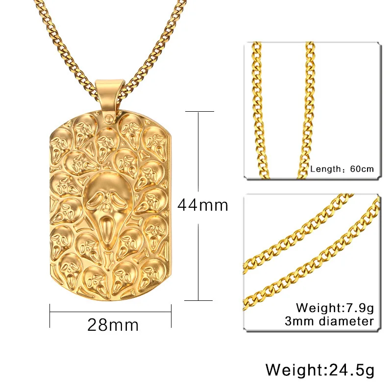FXM TBB36 iz nerjavečega jekla ogrlica vroče prodaja vrhunskih samskih žensk, 44 Lobanje darilo za ženske, nakit