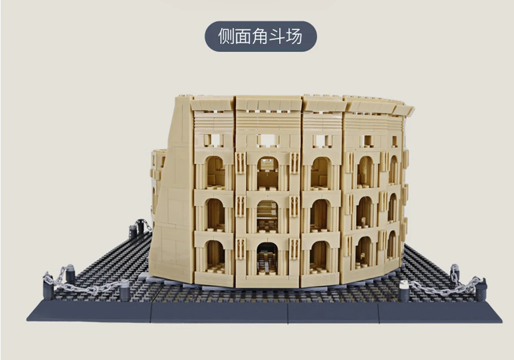 Wange 5225 Arhitekture Mestu Italije, Rimu, Kolosej Gradniki Določa Opeke Klasičnih Mesto Skyline Model Otroci Igrače Za Otroke